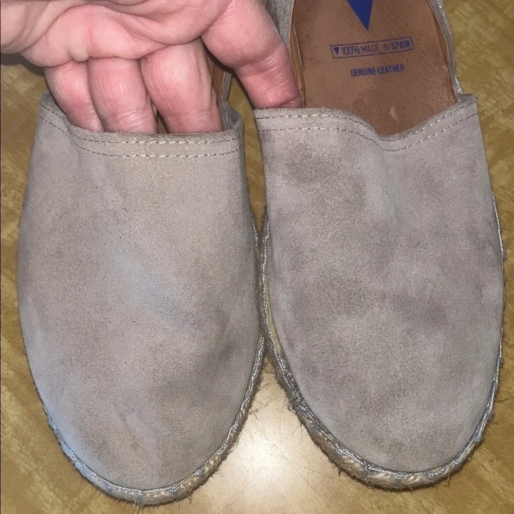 Verbenas Beige / grey Suede Espadrilles made in Spain size 41